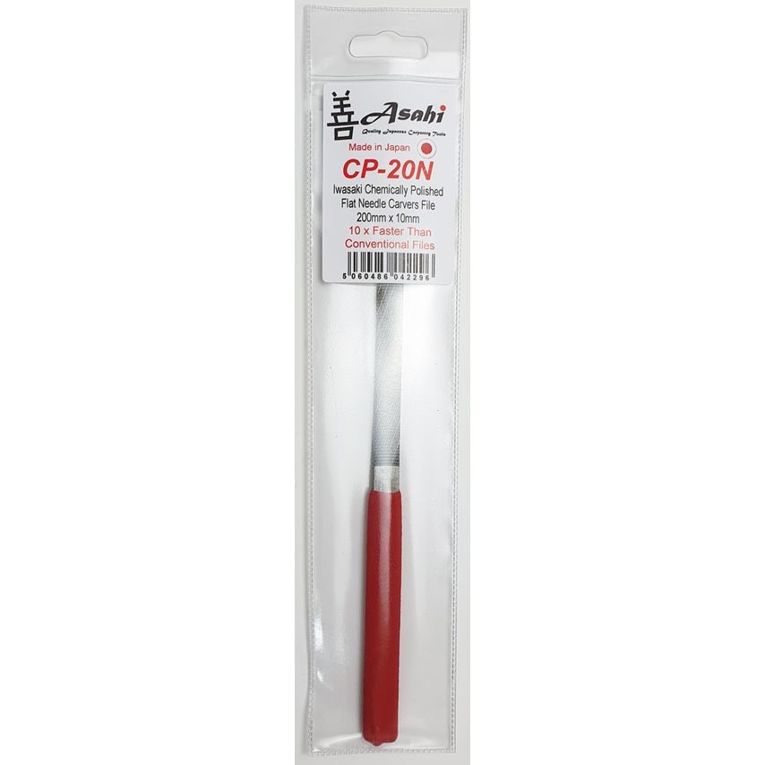 Iwasaki CP-20N Japanese Chemically Polished Flat Needle File 200mm x 10mm