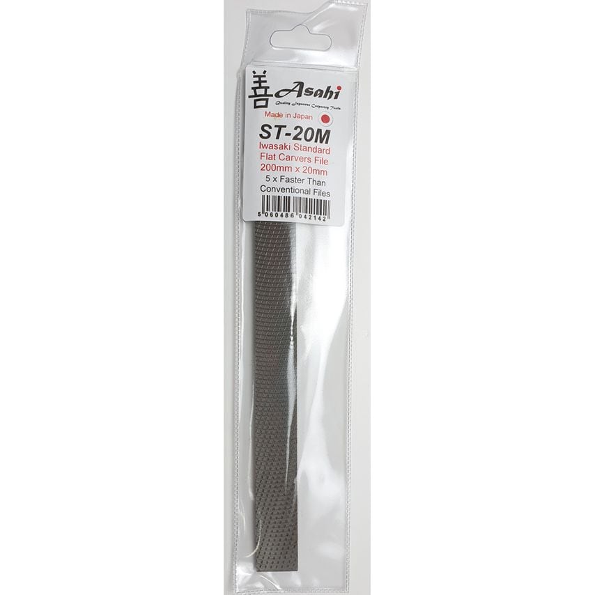 Iwasaki ST-20M Japanese Standard Flat Carvers File, 200mm x 20mm