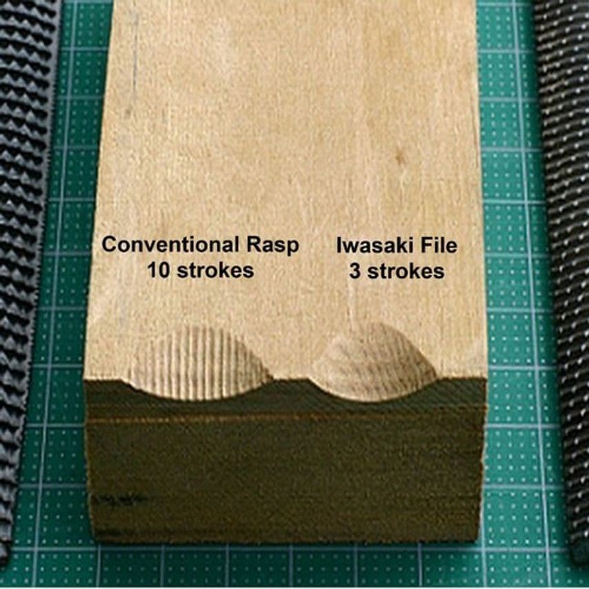 Iwasaki ST-20NH Japanese Standard Half Round Needle Carvers File, 200mm x 15mm