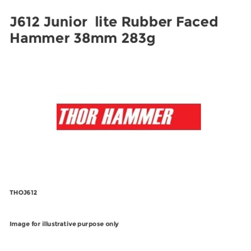 J612 Junior  lite Rubber Faced Hammer 38mm 283g