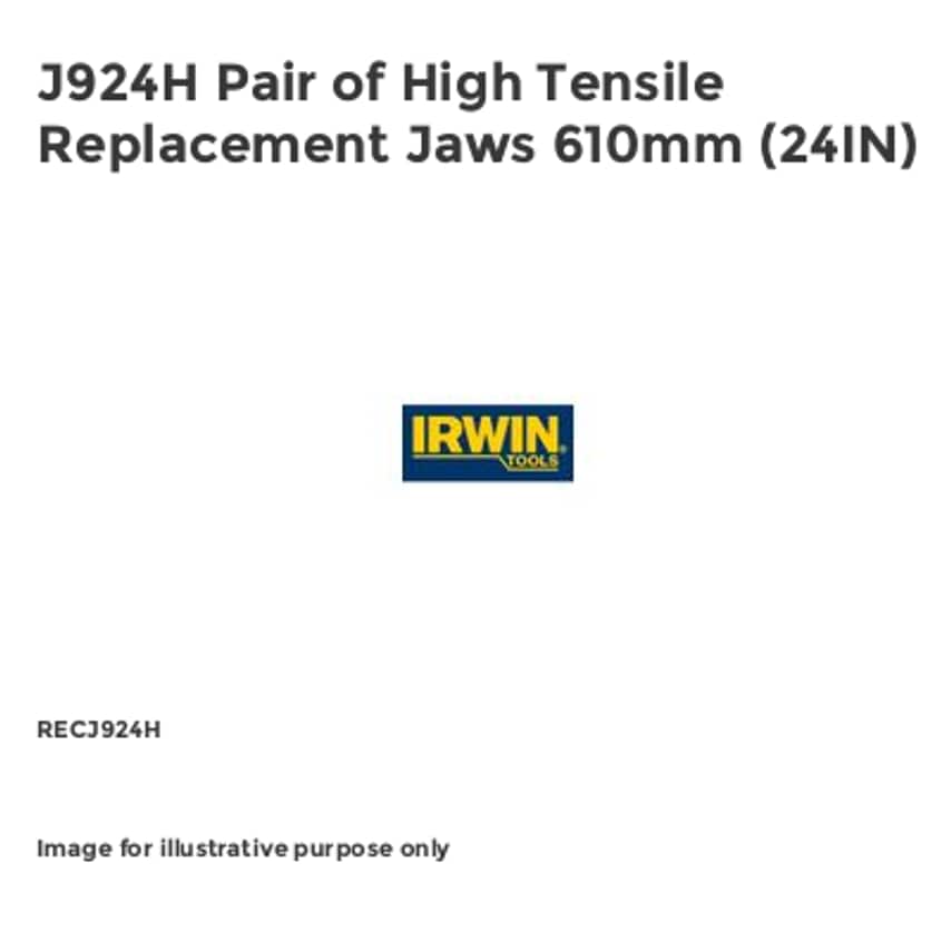 J924H Pair of High Tensile Replacement Jaws 610mm (24IN)