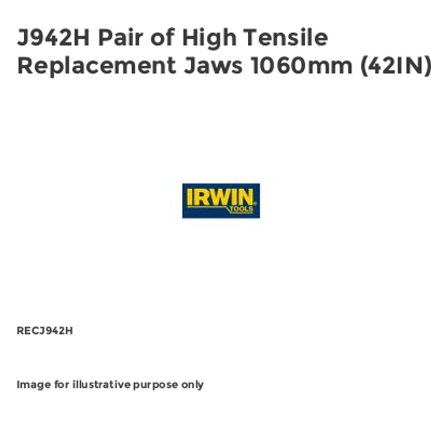 J942H Pair of High Tensile Replacement Jaws 1060mm (42IN) RECJ942H