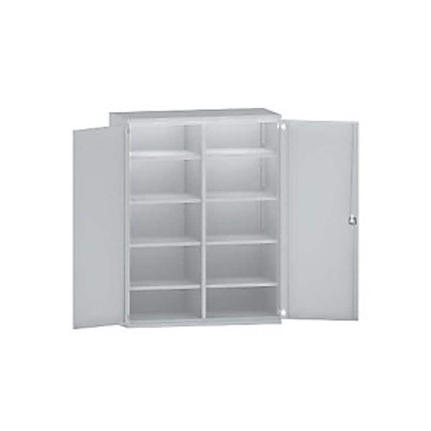JUMBO Heavy Duty Cupboard Sheet Steel - 8 Shelves - Light Grey/Light Grey
