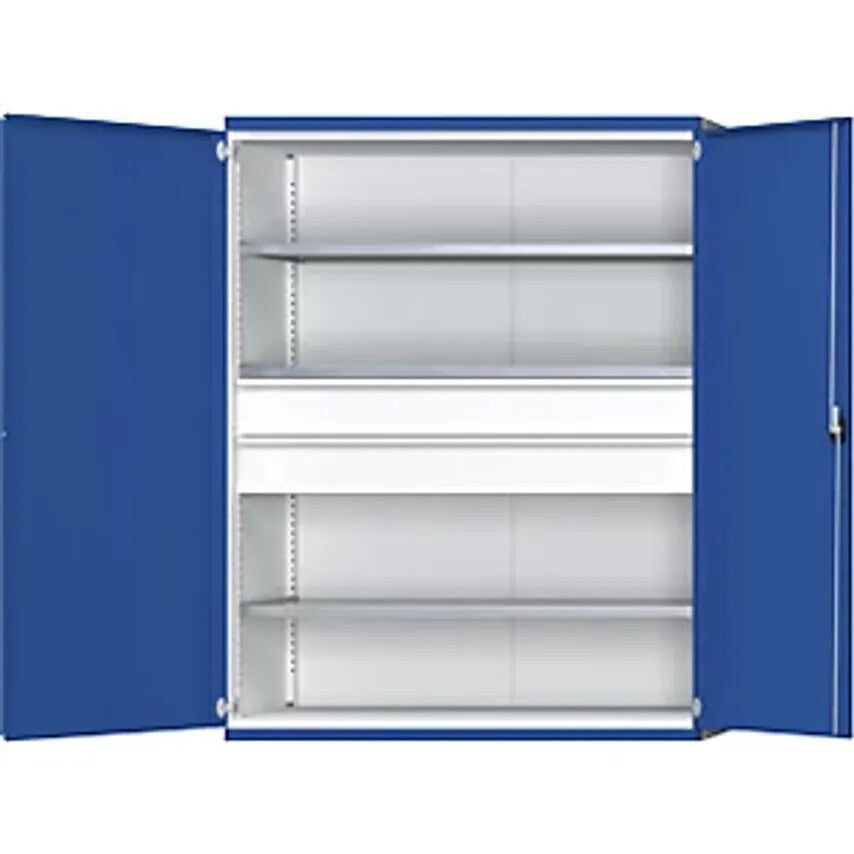 JUMBO Heavy Duty Cupboard With 3 Shelves, 2 Drawers, HxWxD 1950 X 1484 X 690mm