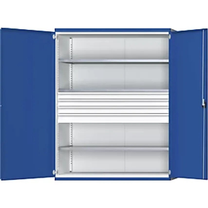 JUMBO Heavy Duty Cupboard With 3 Shelves - 4 Drawers: 3 X 90
