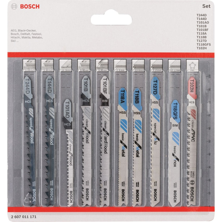 Jigsaw Blade Set, for All in One, Pack of 10