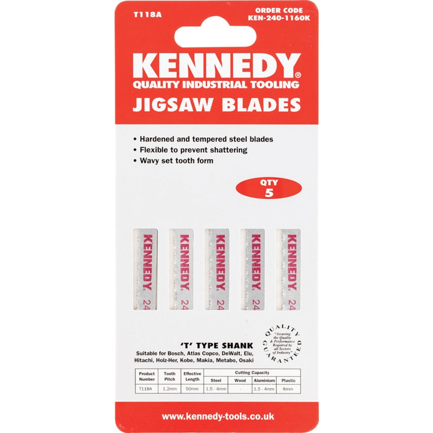 Jigsaw Blades Equivalent to Bosch T118A) PKT-5