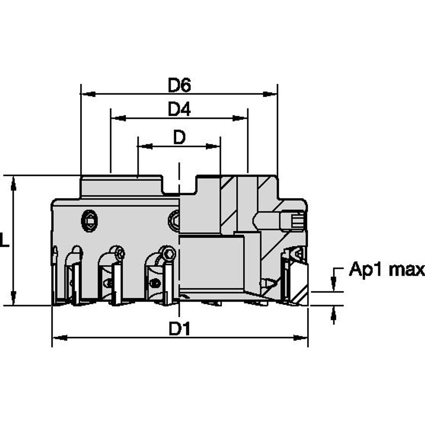 KBDM250SD30 KBDM 250 mm Face Mill