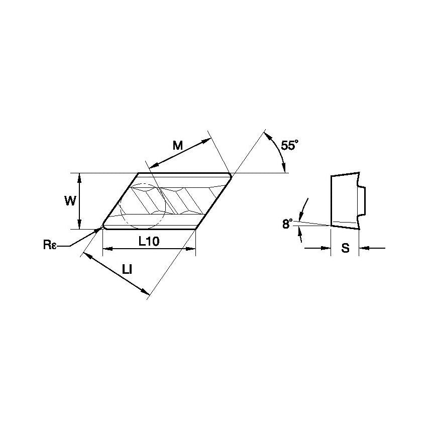 KCGR110304R08 Top Notch Profiling Insert