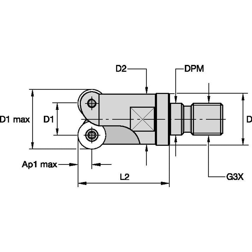 KDM050RD0702M08075 Modular Steel Milling Cutter