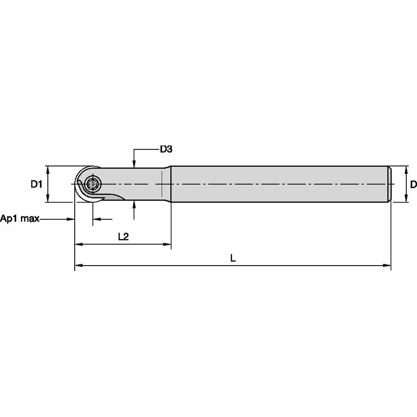 KDMB1000R630A100SN KDMB Ball Nose Steel Body Necked