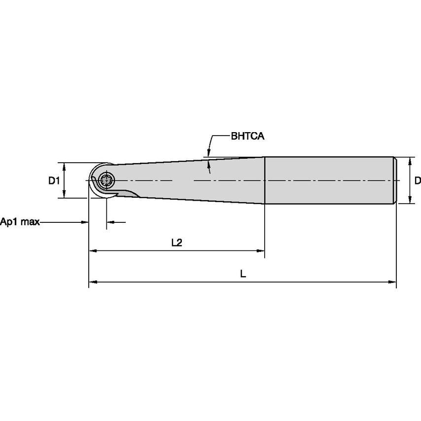 KDMB16R140A20HNC KDMB Taper Neck Carbide Holder