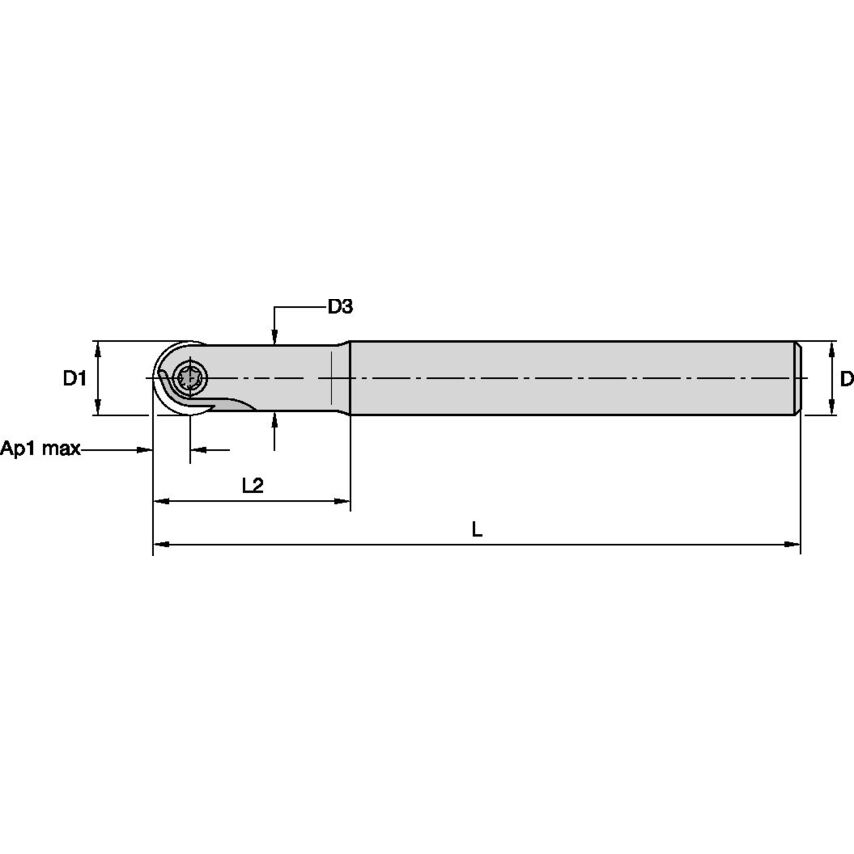 KDMB25R190A25SN KENNA Ball Nose End Mill 25190
