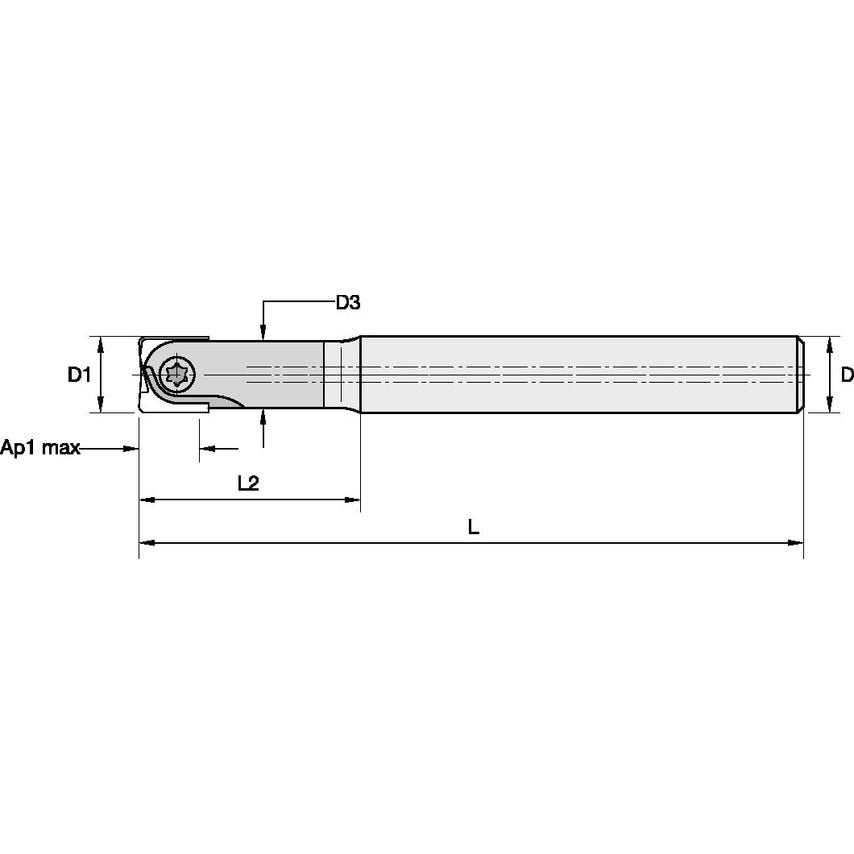 KDMT10R120A10HNC Kdmt Carbide Holder DIA.10 Med