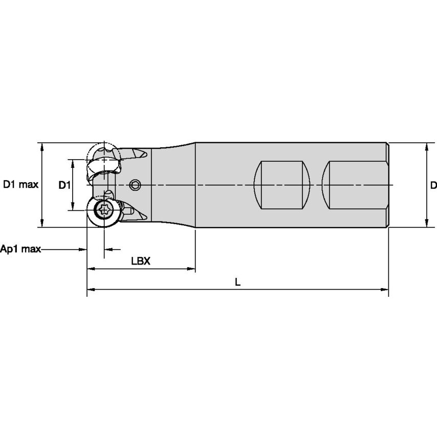 KDR25Z03B25RN10 Rodeka IC10 D=25 Z=3 Weldon