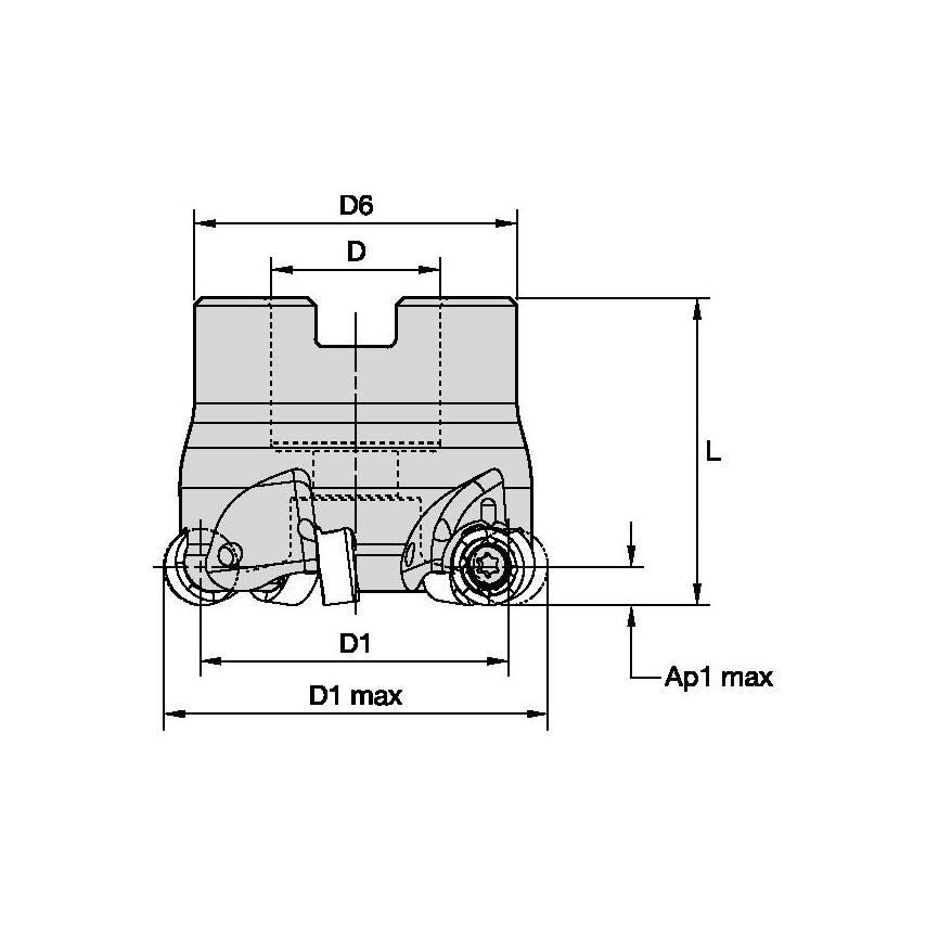 KDR63Z07S22RN10 Rodeka IC10 D=63 Z=7 Shell Mil