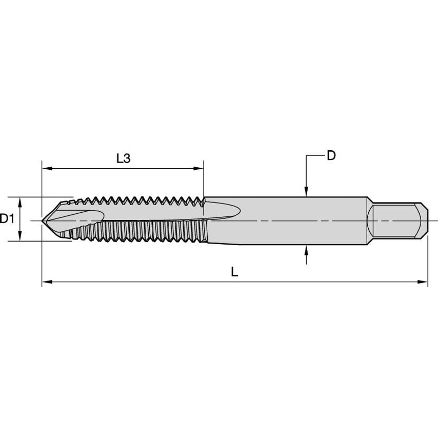 KHSST27723 Tap Plug SP Pt M3X0.5 6H D3 2F