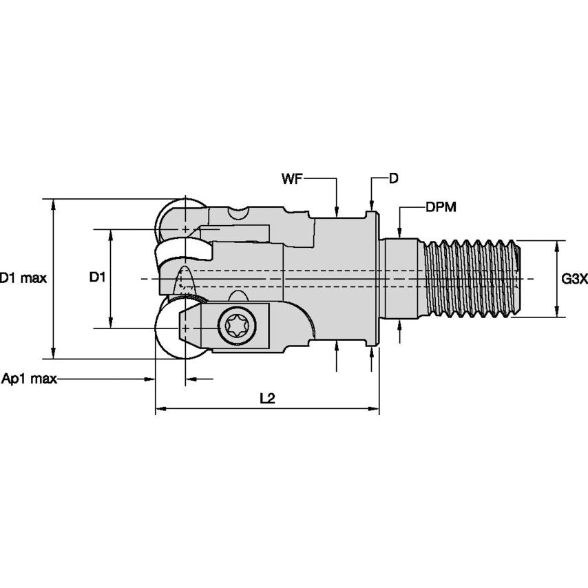 KIPR020RP06MF03 Screw-On Ceramic Cutter D20 Z3
