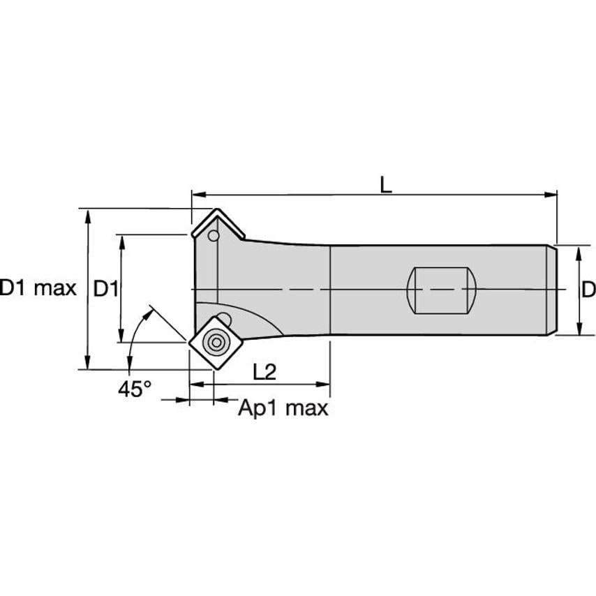 KIPR046SD2645 Screw-On Insert End Mills