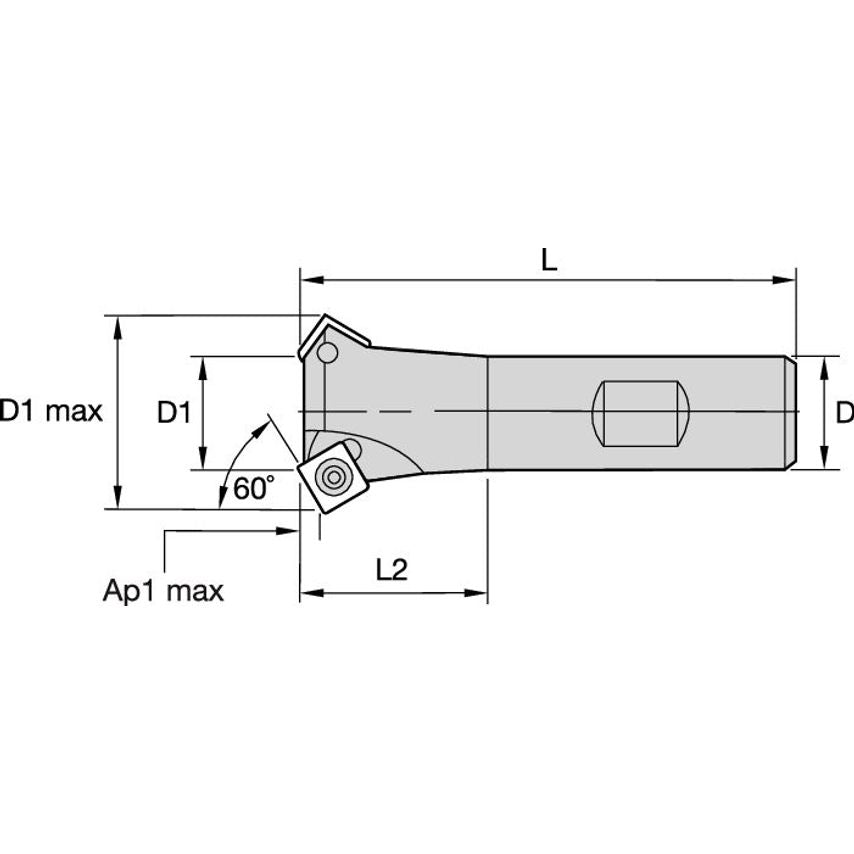KIPR075SD2660 Screw-On Insert End Mills