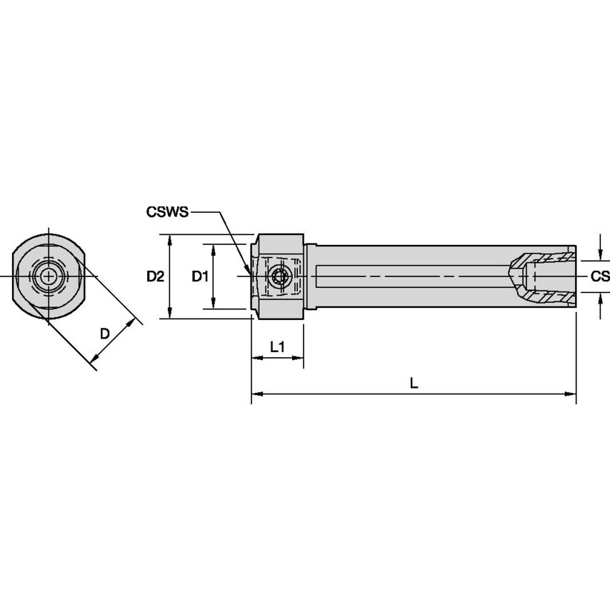 KM1612NCMSS10055 KM1612 Round Shank 1/8-27NPT-