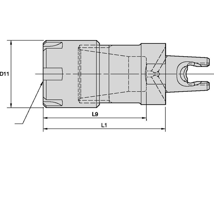 KM2016ER16040C KM2016 Collet Chuck ER16 x 40m