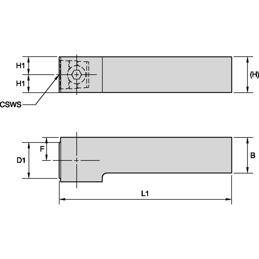 KM20NCM12352 KM20 Square Shank 3/4" X 3/4"