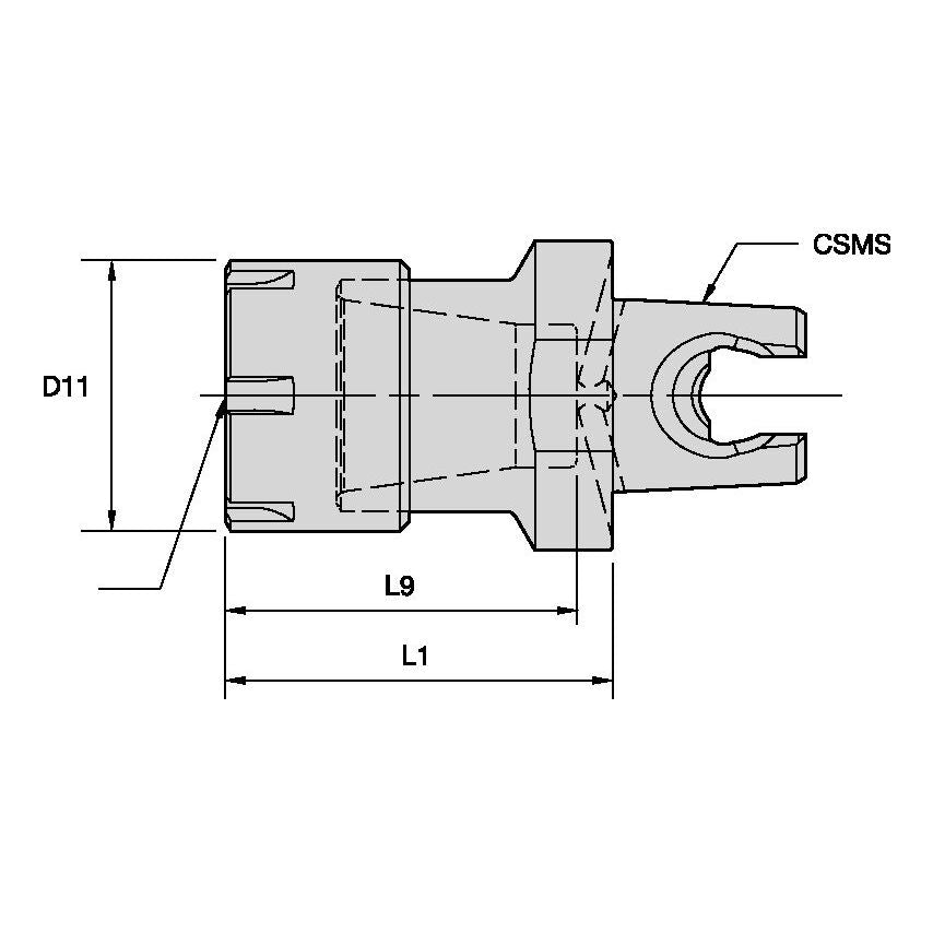 KM3225ER2545km3225 Collet Chuck ER25 x 45m