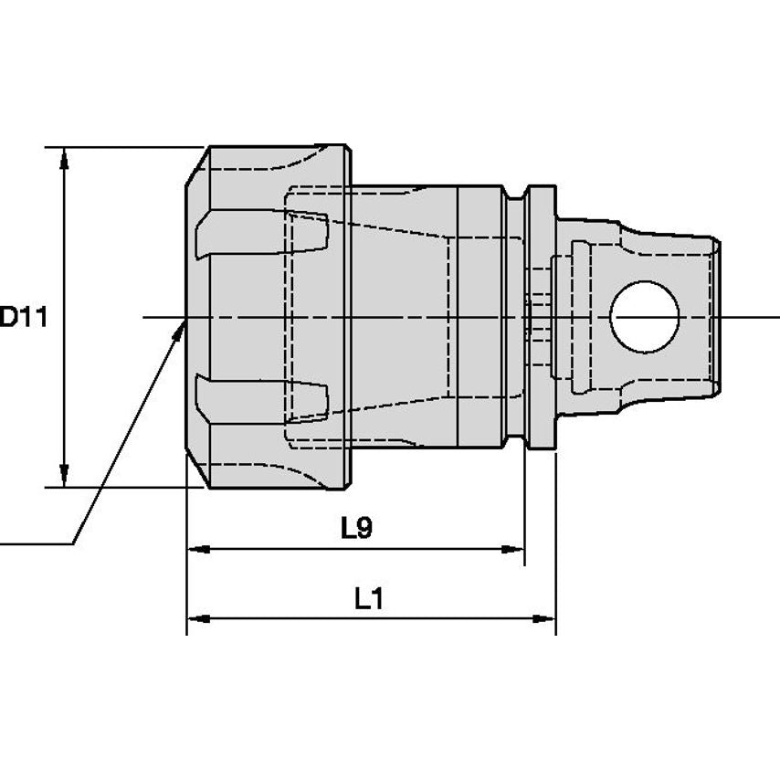 KM32TSER32051m KM32 Collet Chuck Round ER32 50