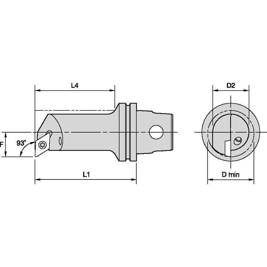 KM32TSS12DSDUPL07 KM32 Steel Bor Bar 93 Screw D