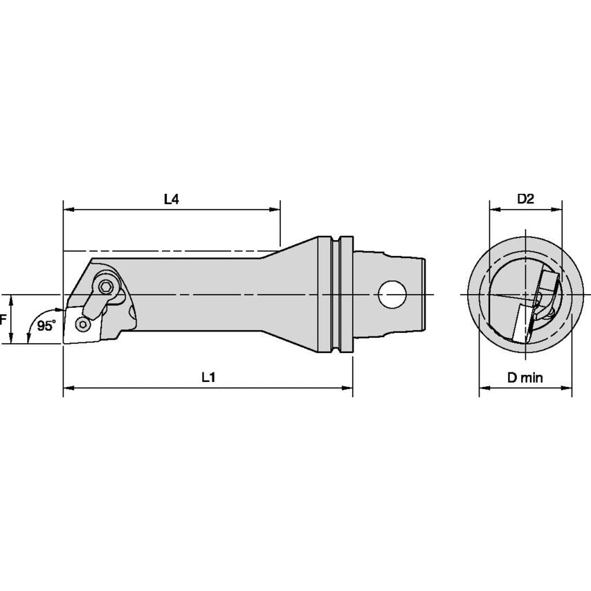KM32TSS25GMCLNR12 KM32 Steel Bor Bar 95 KENLOC