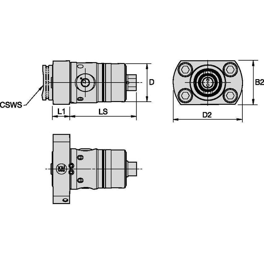 KM40CL2NTBC3216B KM40 Loc II Boring Cart Top AC