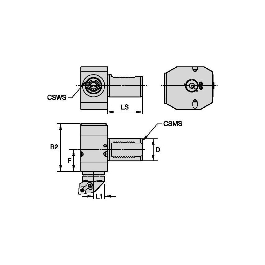 KM40CL2RLVDI4040 KM40 Loc II Vdi Right Angle LH