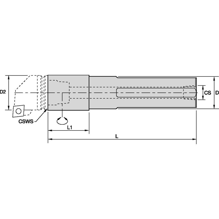 KM40NCMS40S KM40 Round Shank 40 x 250.0MM