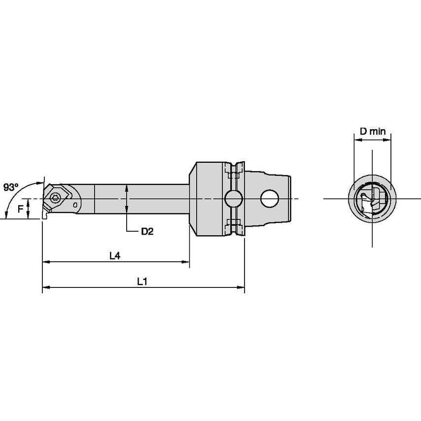 KM40TSE16JNER2 KM40TS Carbide Boring Bar 90