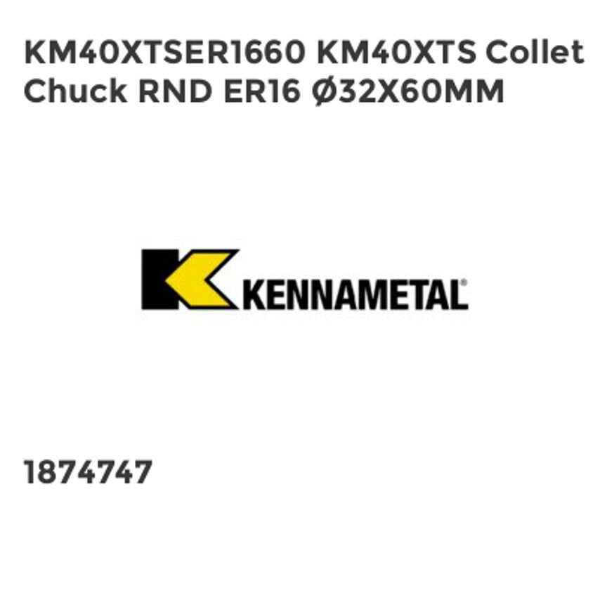 KM40XTSER1660km40XTS Collet Chuck Round ER16 32 x 60mm