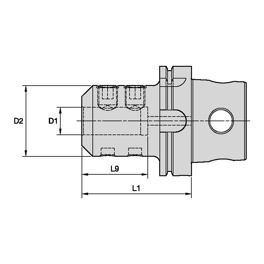 KM4X100EM20100M KM4X100 End Mill Adapter 20X1