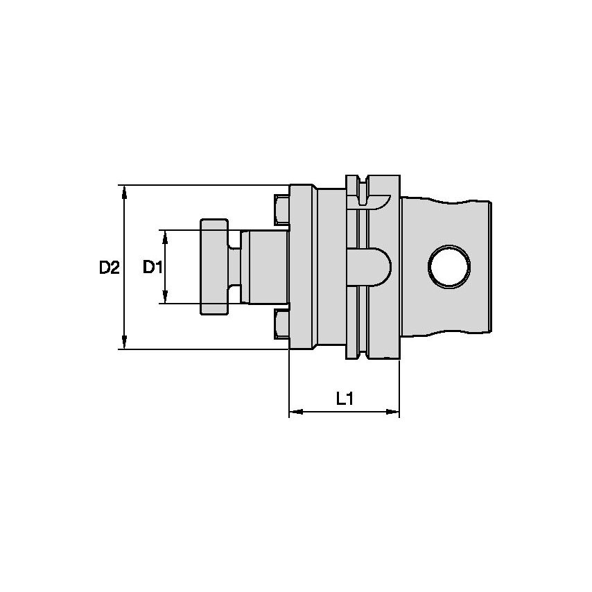 KM4X100SMC125600 KM4X100 Shell Mill Adaptor 1-1/
