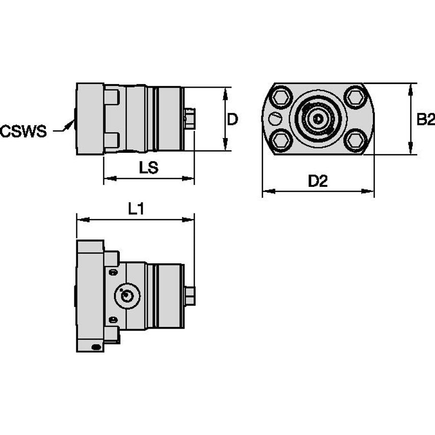KM4X63CL2NSBC5010B KM4X63 KM-LOC II Side Boring Cartridge