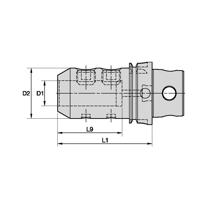 KM4X63EM125354 KM4X63 End Mill Adapter 1-1/4