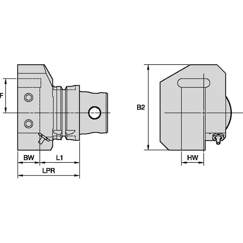 KM4X63ETAR16 KM4X63 Sq Shank RH Radial Moun