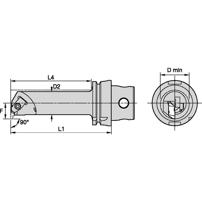 KM4X63S32LNER3 KM4X63 Top Notch Grooving Bar