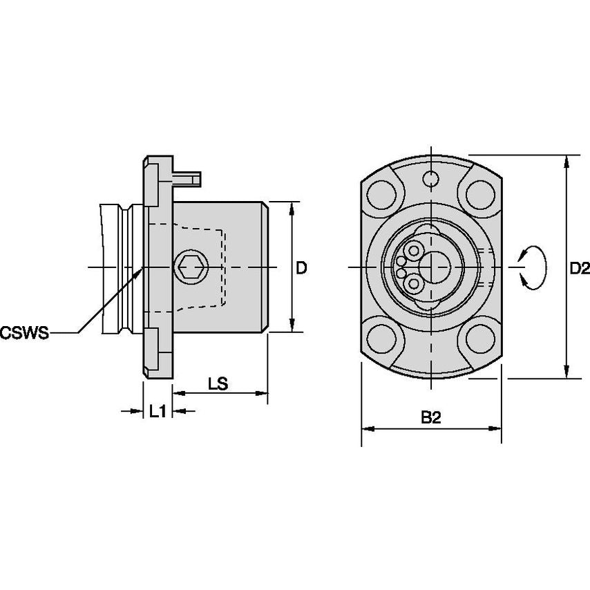 KM50NCMF KM50 NCM Flange Mount HEIGHT:1