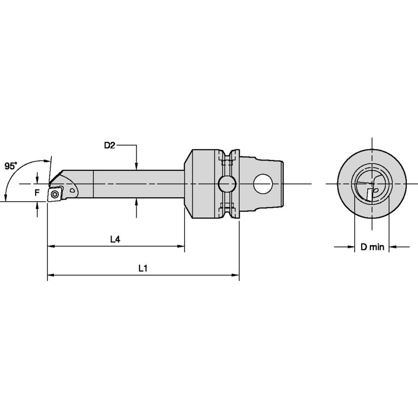 KM50TSE10FSCLPL06 KM50 Carb Bor Bar 95 Screw CP