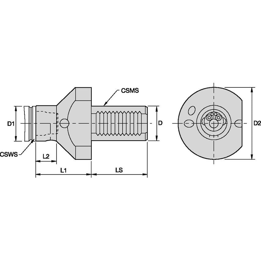 KM63RCMIVDI6080 KM63 CMI Vdi Axial RH 60 x 80