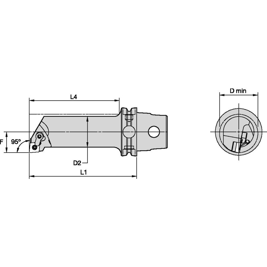 KM63TSS32LMCLNR12 KM63 Steel Bor Bar 95 KENLOC