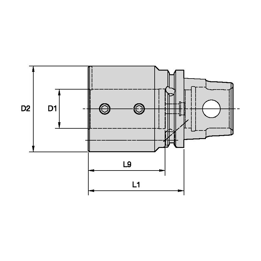 KM63XMZBA200512Y KM63 Boring Bar Adapter 2.0 X