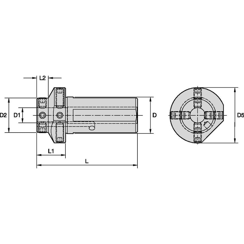 KM63XMZBR150050Y Boring Bar Reducer 1-1/2 To