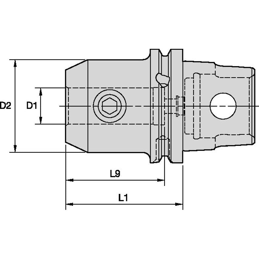 KM63XMZEM2065Y KM63XMZ End Mill Adapter 20 X