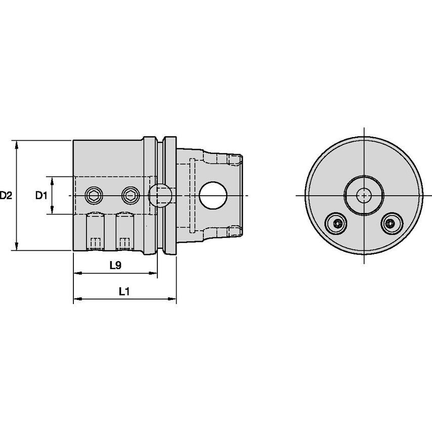 KM80ATCBA200512 KM80 Boring Bar Adapter 2.0 X